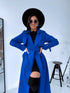 Lightweight autumn trench coat - bright blue