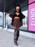 Pleated skirt "MINI ME" 2191 - CHOCO