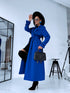 Lightweight autumn trench coat - bright blue