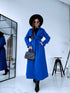 Lightweight autumn trench coat - bright blue