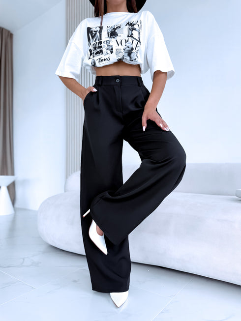 Тканевые брюки "LAST KISS" - ЧЕРНЫЕ