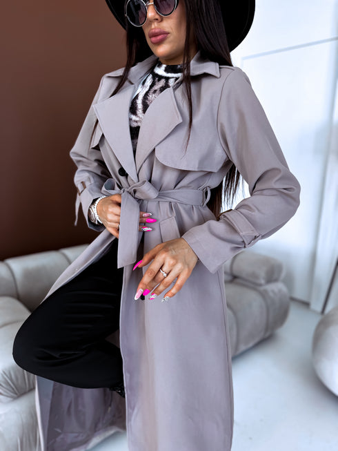 KAPUČĪNO BRŪNS, garais trencis 02 "PAVASARA LUX"