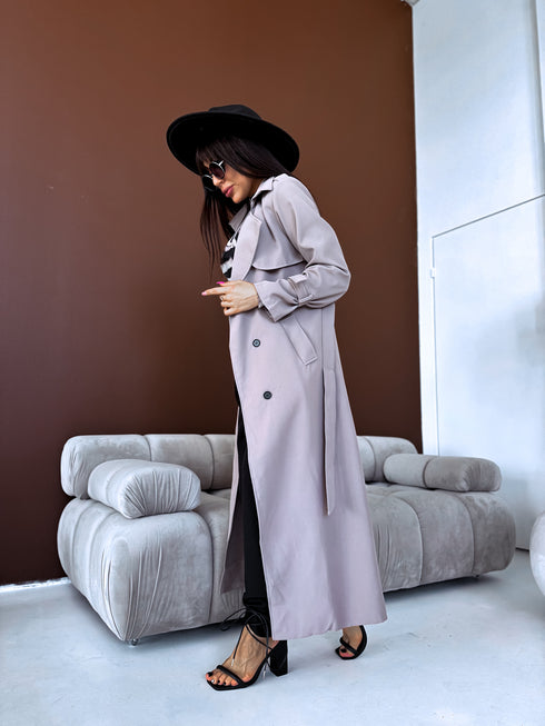 KAPUČĪNO BRŪNS, garais trencis 02 "PAVASARA LUX"