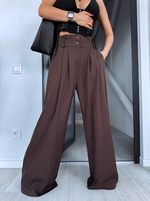 Fabric pants "AIR FLOW" 26155 - CHOCO