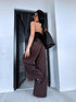 Fabric pants "AIR FLOW" 26155 - CHOCO