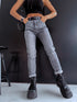 MOM FIT denim jeans "SILVER CITY" DJ2687 - GREY