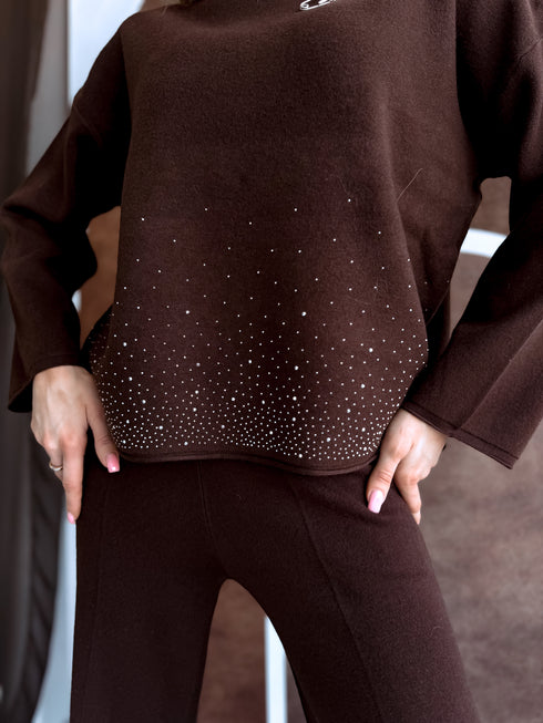 Megztas komplektas "Crystal Xmas LO-133AB" - CHOCO