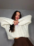 ELYNDI mohair sweater - cream white