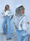 Silver Tone, Faux Leather Jacket "MAGMA 16133"