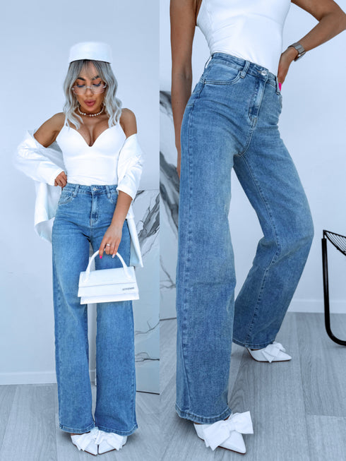 LIGHT BLUE džinsa bikses "GOOD LUCK DJ2815"