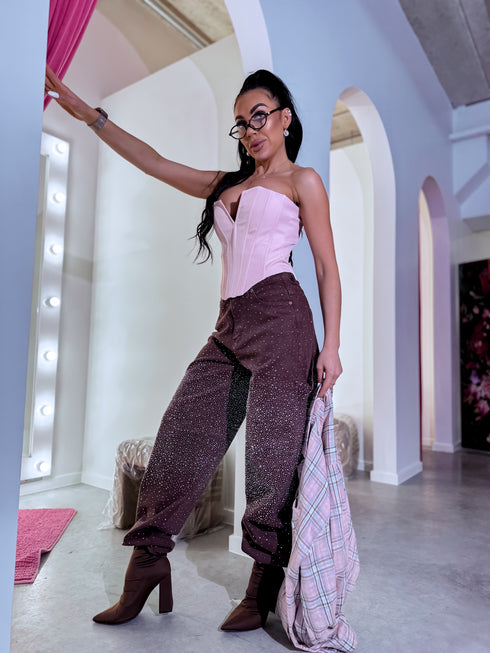 Джинсы "MORGANITE SHINE A3831" - CHOCO