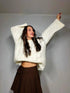 ELYNDI mohair sweater - cream white