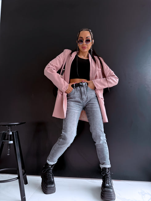 MOM FIT denim jeans "SILVER CITY" DJ2687 - GREY