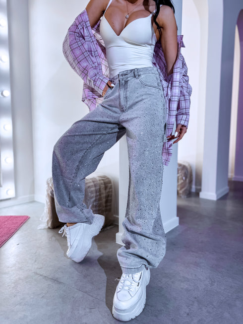 "SERAPHINE GLOW" 8688 džinsa bikses - GAIŠI PELĒKAS