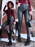 Faux leather pants "THE 80'S SKINNY" SHW7309 - BLACK