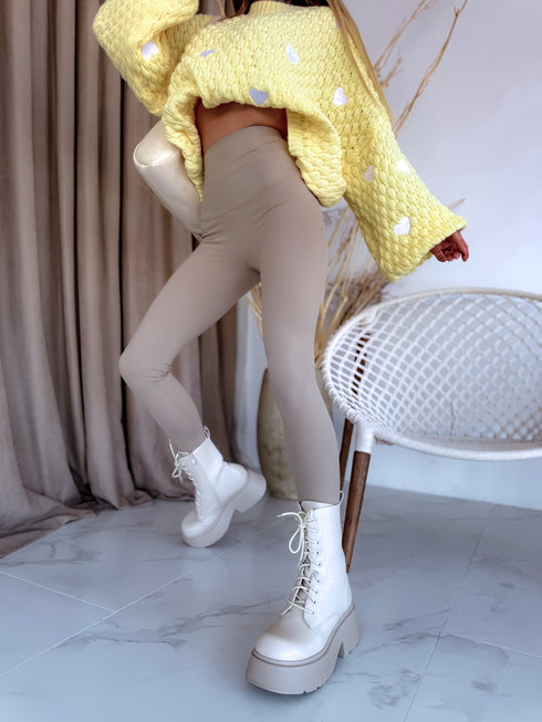 Deceptive leggings with wires 3286 - DARK BEIGE