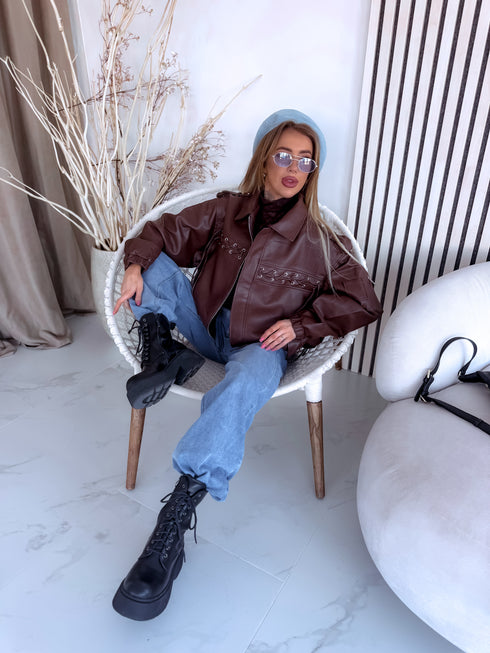 Faux leather jacket "CHOCO STYLE" PU7287