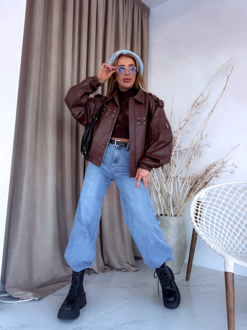 Faux leather jacket "CHOCO STYLE" PU7287