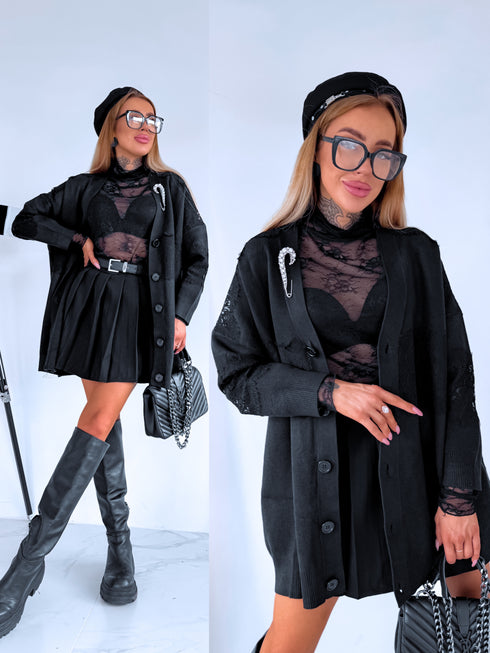 LARGE SIZE jacket "VOYAGE FF29" - BLACK