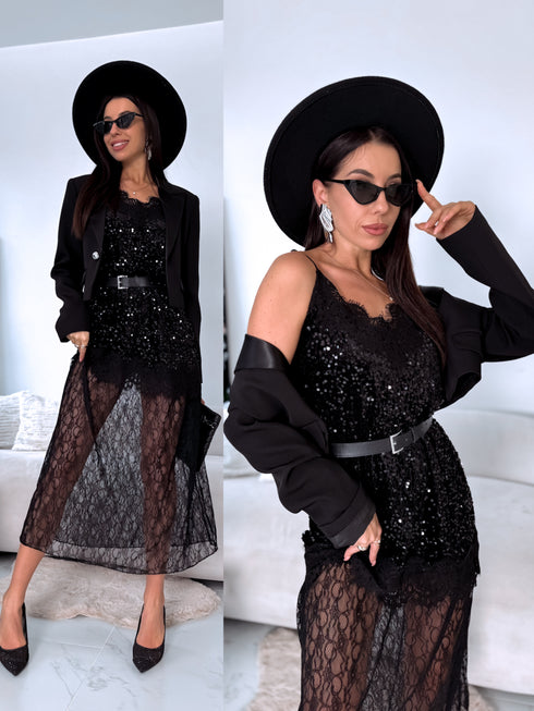 Fliter dress "FIRE PLACE 51603" - black