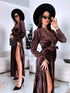Velvet dress "SNOWFLAKE" 19733 - CHOCO