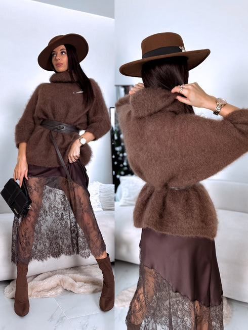 "MOHAIR" adīts džemperis - CHOCO