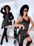 SILVER fliter MINI dress "SNOW QUEEN 7772" - BLACK