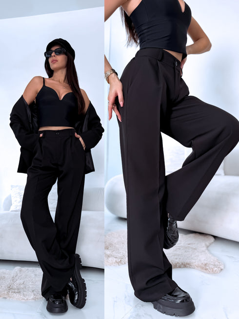 Тканевые брюки "LAST KISS" - ЧЕРНЫЕ