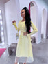 "RETRO CHIC HYY581" dress + belt - YELLOW