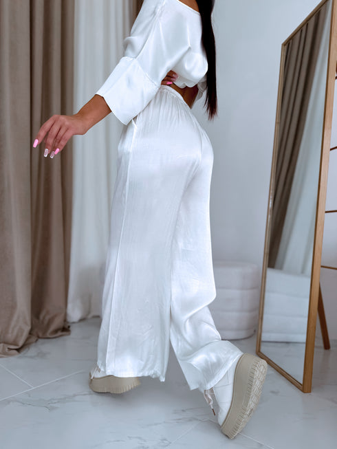 Pants "BURNING 5835" - WHITE