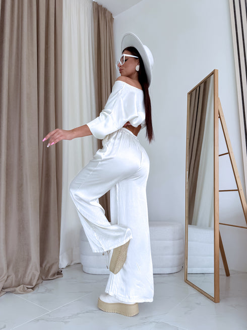 Pants "BURNING 5835" - WHITE