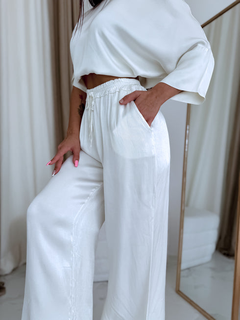 Pants "BURNING 5835" - WHITE