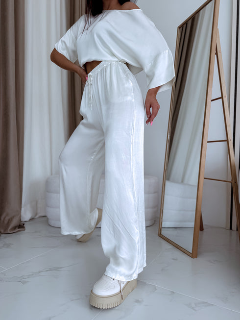 Pants "BURNING 5835" - WHITE