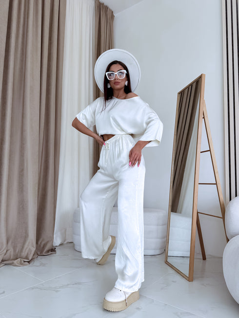 Pants "BURNING 5835" - WHITE