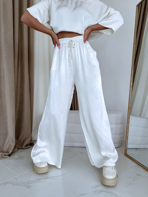Pants "BURNING 5835" - WHITE