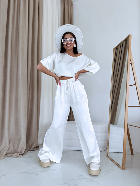 Pants "BURNING 5835" - WHITE