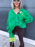 Jacket with lace lining "NECTAR V11002" - GREEN