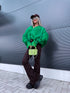 Jacket with lace lining "NECTAR V11002" - GREEN