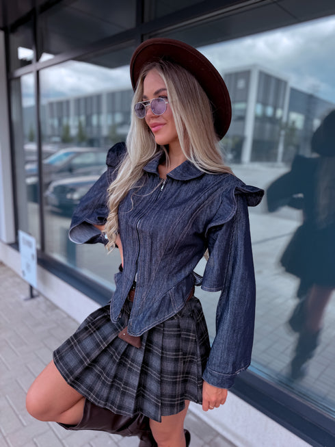 Denim jacket "FESTIVAL MUSE" Z2681 - DARK BLUE