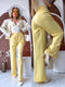 Classic, YELLOW fabric trousers "SEASON HIT" VS02