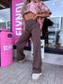 Elastingos kelnės "SATURDAY" LM8858 - CHOCO