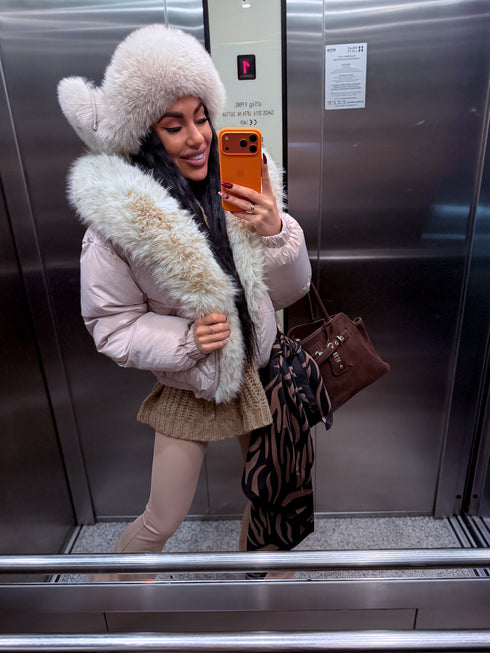 Puffy, short jacket "OLYMP FC7631" - BEIGE