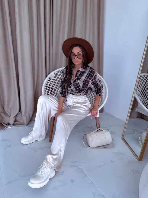 Fabric pants "ARCOBALENO 331" - light beige