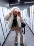 Puffy, short jacket "OLYMP FC7631" - BEIGE
