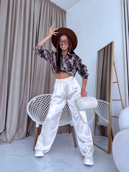 Fabric pants "ARCOBALENO 331" - light beige