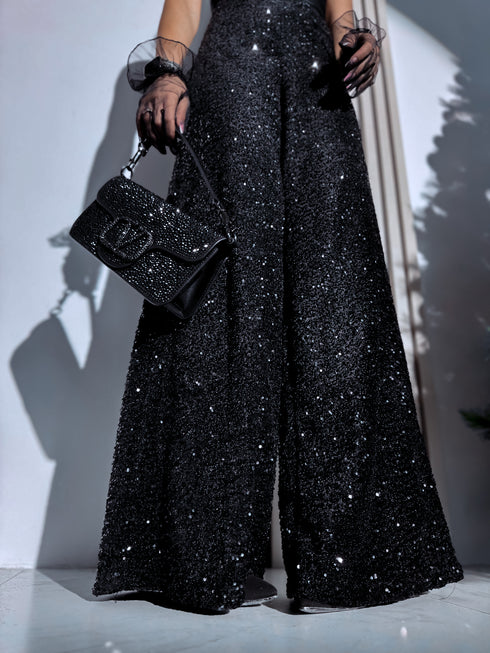 Fliteru bikses "NOIR GLITTER" 93525 - MELNAS