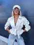 Faux leather jacket "STEEL SOUL" 16188 - LIGHT BEIGE