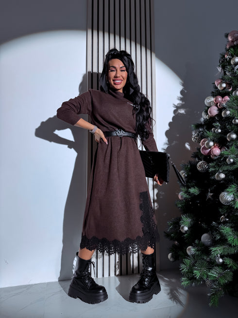 Вязаное платье "Christmas Beats A18839" - CHOCO