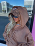 Jacket with lace lining "NECTAR V11002" - CAPPUCCINO