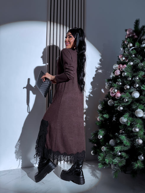 Вязаное платье "Christmas Beats A18839" - CHOCO